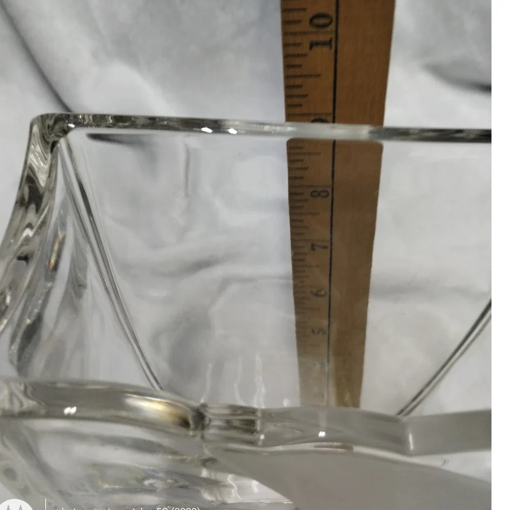 Dolphin Crystal Vase Large Heavy‎ Glass Coastal Nautical Decor Beach House